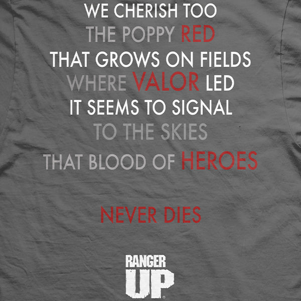 Paratrooper Poppy Field Memorial T-Shirt