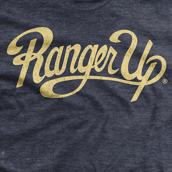 Men's Ranger Up Cursive Script T-Shirt, Size XL in Navy
