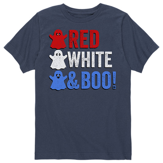 Kids Halloween - Red, White, And Boo! Tee