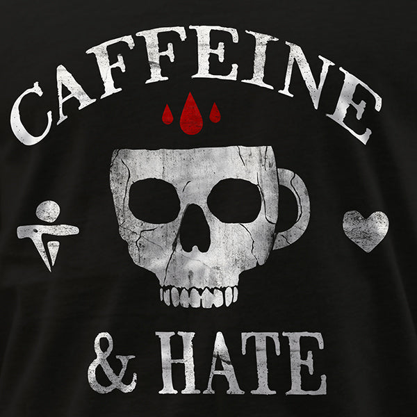 Caffeine & Hate Skull - Black - Tank