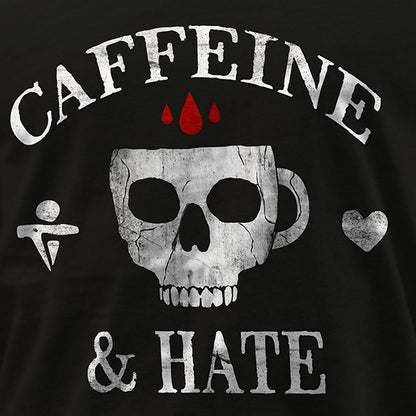 Caffeine & Hate Skull - Black - Tank