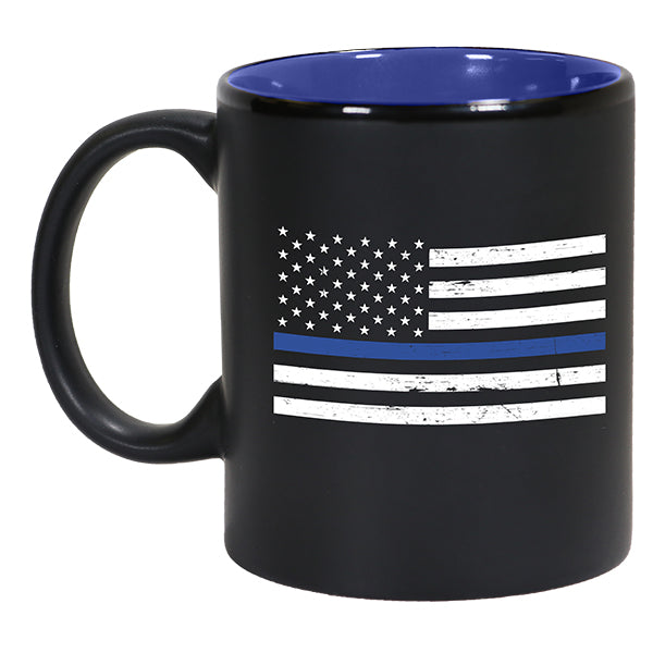 Thin Blue Line Flag Contrast Mug
