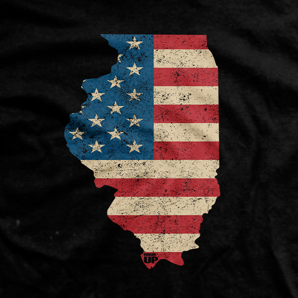 U.S Flag - Illinois T-Shirt