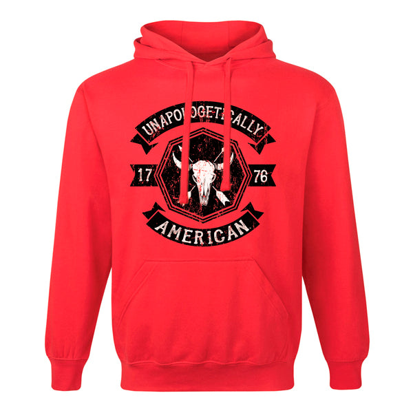 Unapologetically American Bison Skull Hoodie