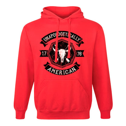 Unapologetically American Bison Skull Hoodie