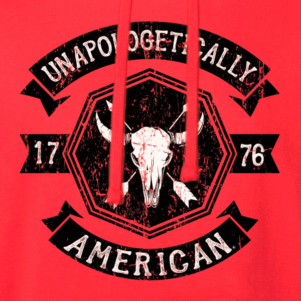 Unapologetically American Bison Skull Hoodie