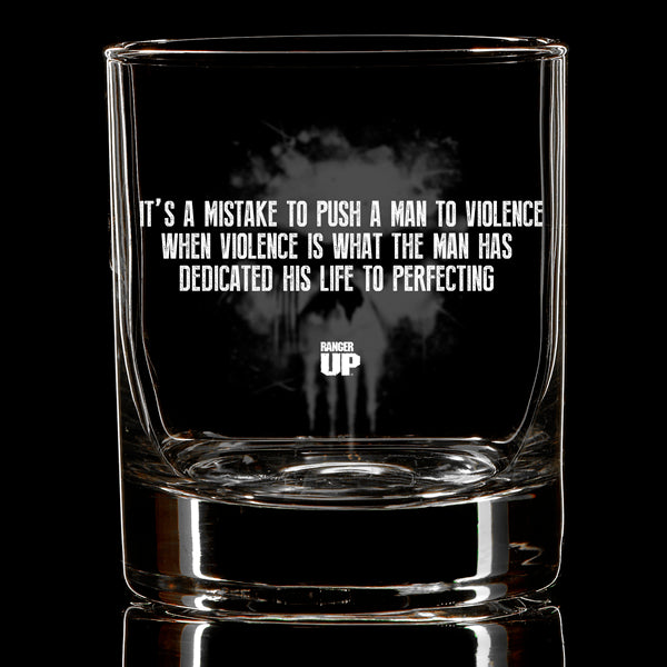 Violent Mistake Whiskey Glass