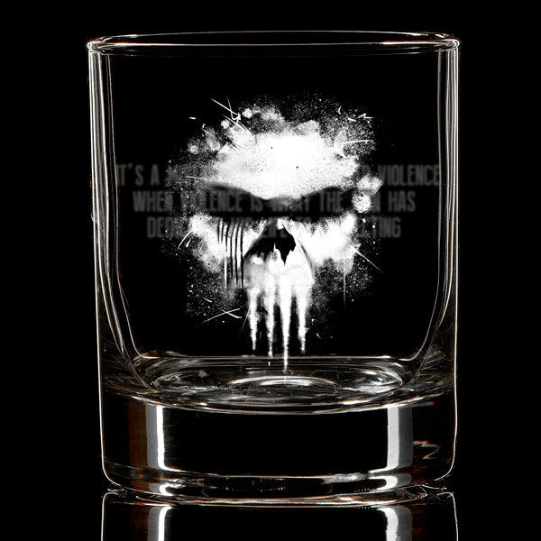 Violent Mistake Whiskey Glass