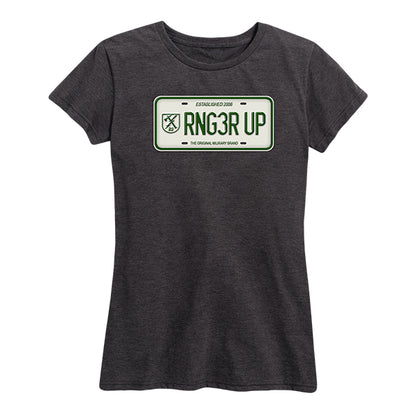 Women's RNG3R UP License Plate Tee