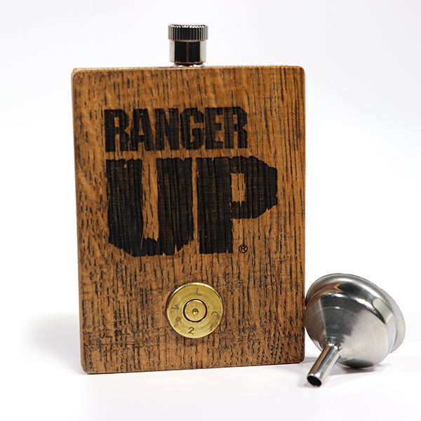 Ranger Up Bourbon Barrel .50 Cal Bullet Flask